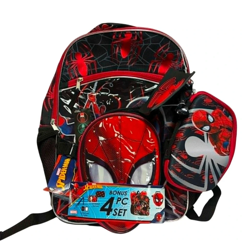 Marvel Spider-Man Backpack 4 Piece Set Kids 17
